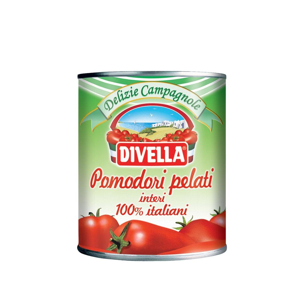 Pomodori Pelati Divella. 800 gr.Caja 12 u.